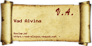 Vad Alvina névjegykártya